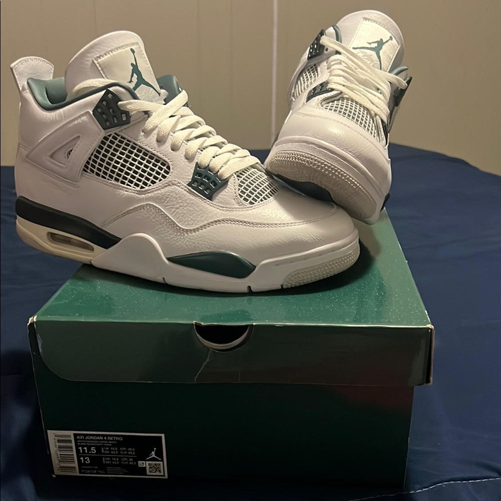 Jordan Air 4 Retro White and Green